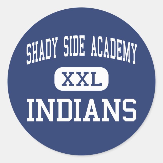 Shady Side Academy Amerikanischen Ureinwohners Mid Runder Aufkleber (Vorderseite)