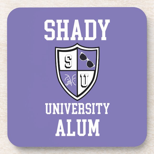 Shady University Alum gossip grad lustige periwink Getränkeuntersetzer (Vorderseite)