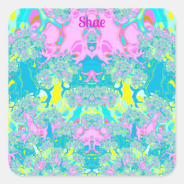 SHAE ~ PASTEL PERFEKTION ~ QUADRATISCHER AUFKLEBER