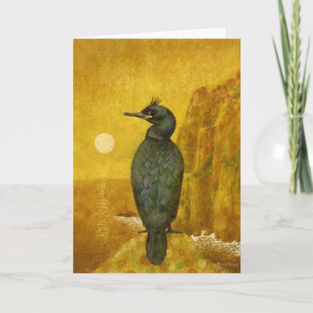 Shag Seabird auf Gold Karte (Vorderseite)