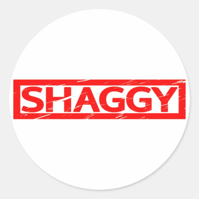 Shaggy-Briefmarke Runder Aufkleber (Vorderseite)
