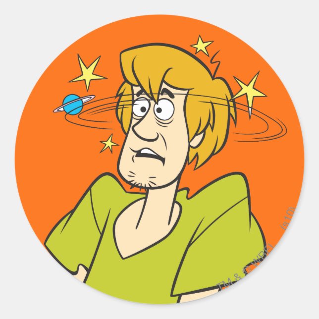 Shaggy Dazed Runder Aufkleber (Vorderseite)