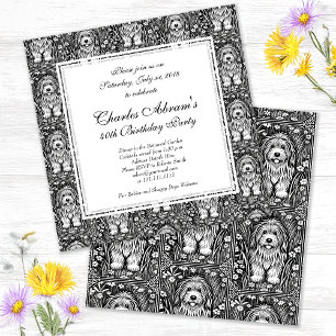 Shaggy Hund Geburtstagsparty Begrüßung Einladung