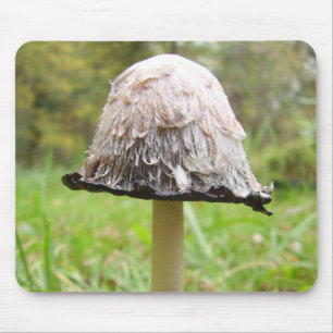 Shaggy Ink Cap Mushroom Mouse Mat Mousepad