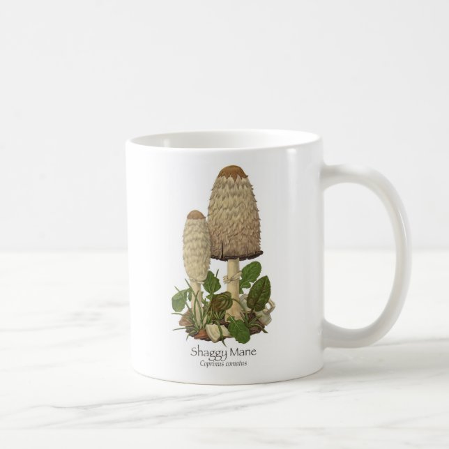 Shaggy Mähnen-Pilz-Kaffee-Tasse Kaffeetasse (Rechts)
