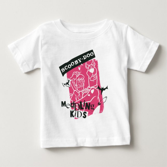 Shaggy und Scooby Doo Meddling Kids Punk Kontur Baby T-shirt (Vorderseite)