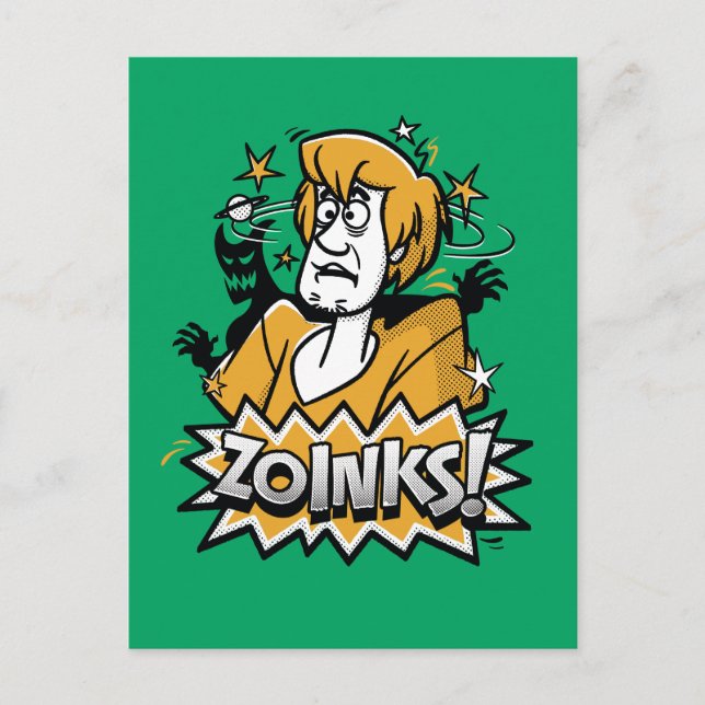 Shaggy "Zoinks!" Halftone Graphic Postkarte (Vorderseite)