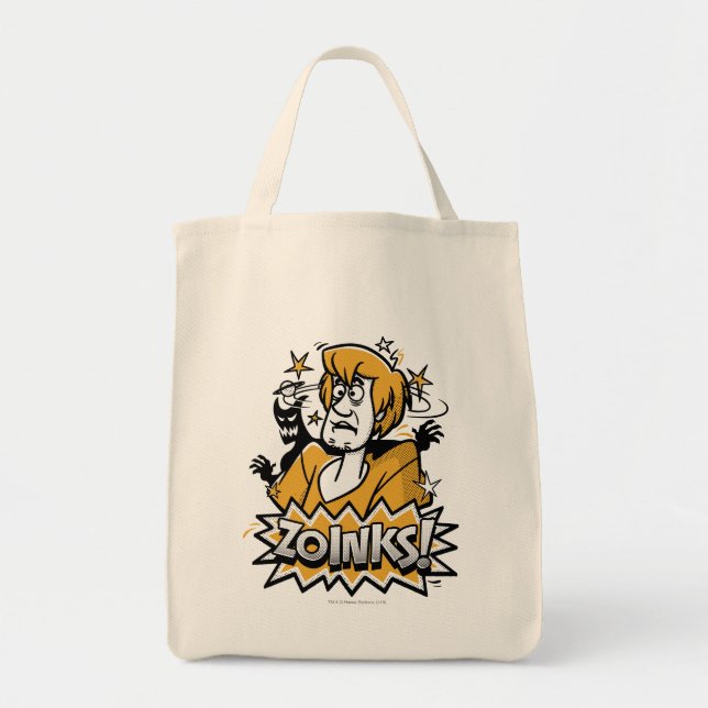 Shaggy "Zoinks"! Halftone Graphic Tragetasche (Vorne)
