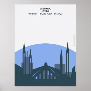 Shah Faisal Mosque Islamabad Poster