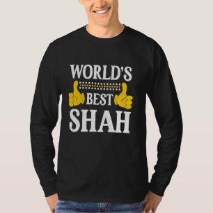 Shah Surname Funny Team Familienname Nachname Worl T-Shirt