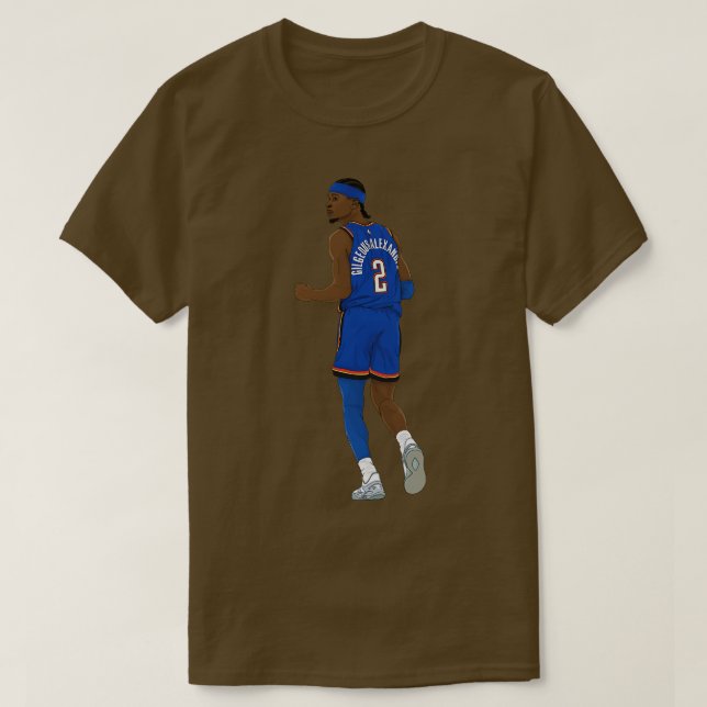 Shai GilgeousAlexander Digital Illustration T-Shirt (Design vorne)