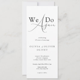 Shailene Black and White Vow Renewal Einladung