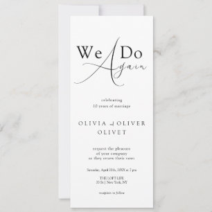 Shailene Black and White Vow Renewal Einladung