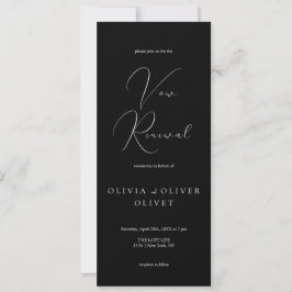 Shailene Black and White Vow Renewal Einladung