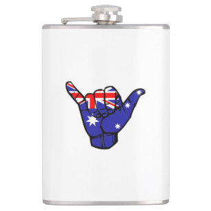 Shaka Australia Flag Flachmann