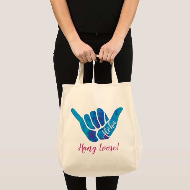 Shaka Hand Sign Aloha Hang Loose Tragetasche (Vorderseite (Produkt))