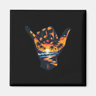 Shaka-Handzeichen Aloha Surfen Sommerferien Magnet