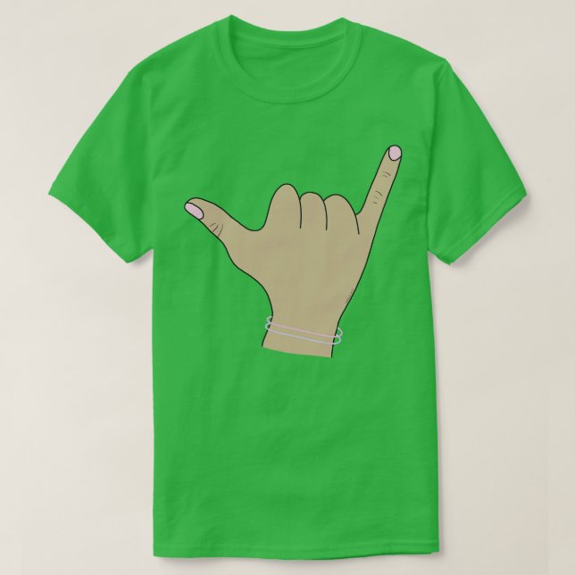 Shaka-Handzeichen T-Shirt (Design vorne)