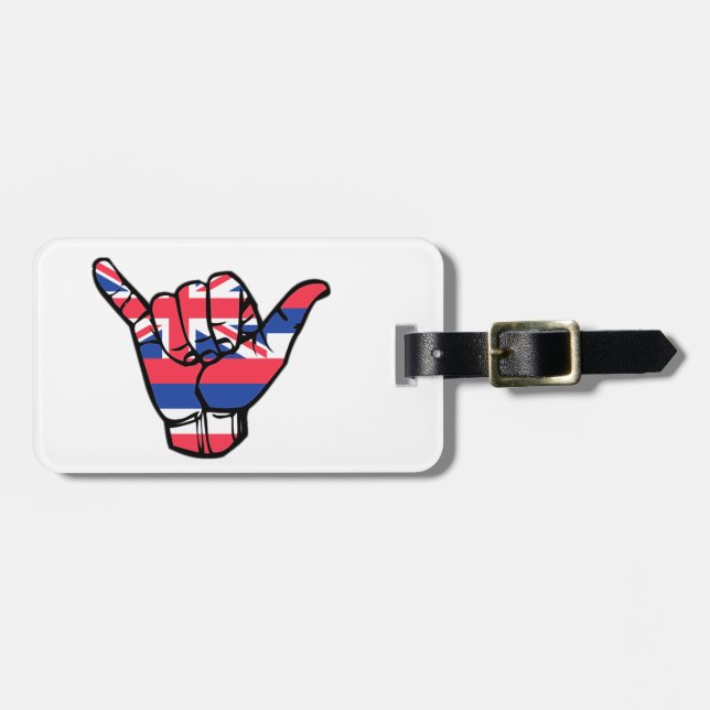 Shaka Hawaii Flag Gepäckanhänger (Vorderseite horizontal)