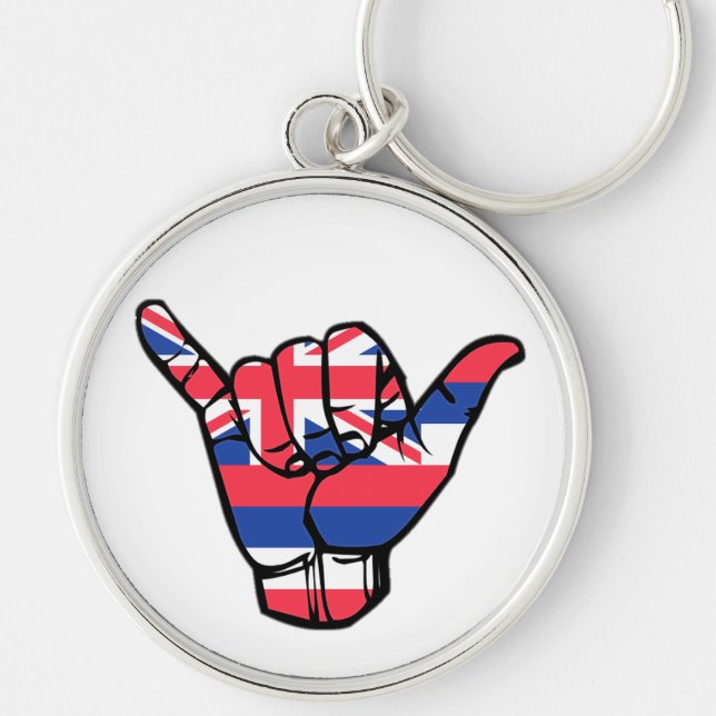 Shaka Hawaii Flag Schlüsselanhänger (Vorne)