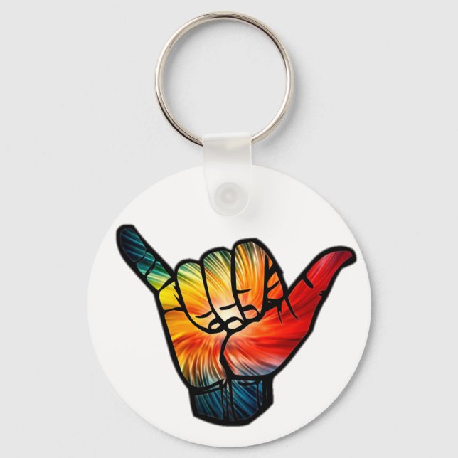 Shaka Rainbow Schlüsselanhänger (Vorderseite)