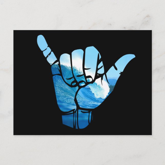 Shaka Sign Wave Rip Curl Postkarte (Vorderseite)