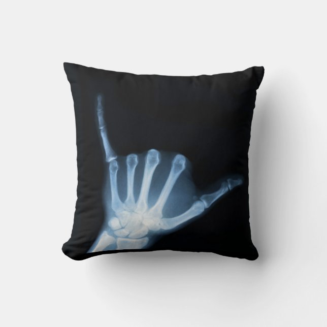 Shaka Sign X-Ray (Hang Loose) Kissen (Vorderseite)
