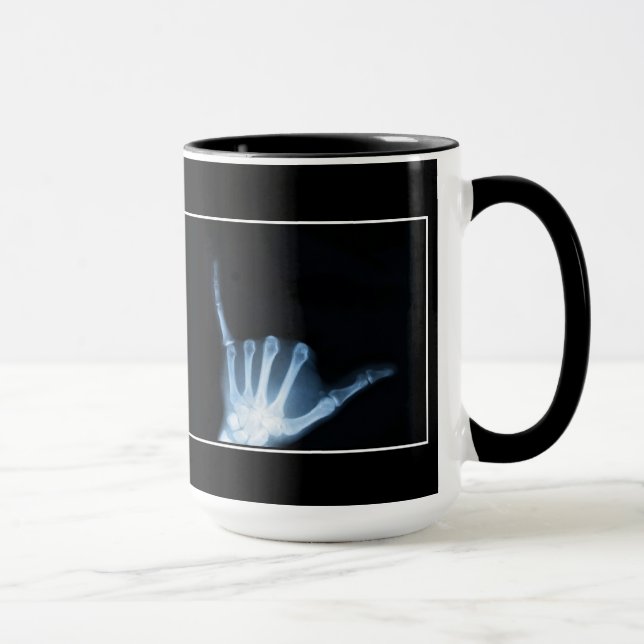 Shaka Sign X-Ray (Hang Loose) Tasse (Rechts)