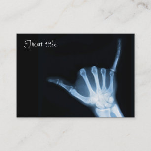 Shaka Sign X-Ray (Hang Loose) Visitenkarte