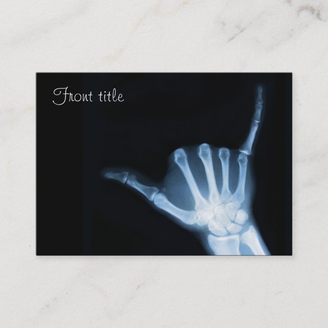 Shaka Sign X-Ray (Hang Loose) Visitenkarte (Vorderseite)