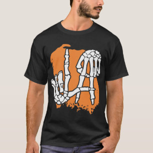 Shaka Skull Hand Sign Skeleton Rock T-Shirt