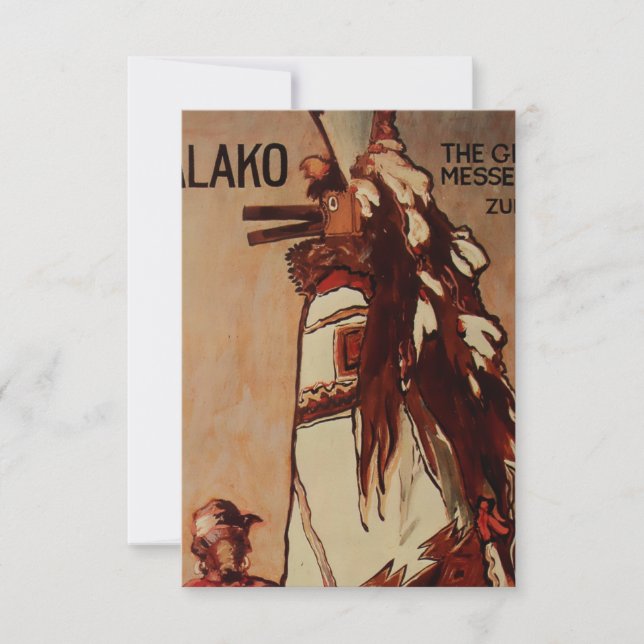 "Shakalo" Western Kunst von Gerald Cassidy Dankeskarte (Vorderseite)