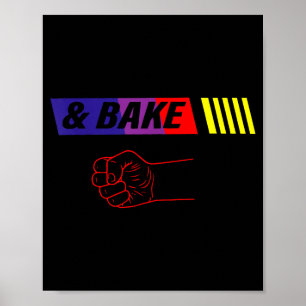 Shake or bake lustiger Vater Kind passendes glückl Poster