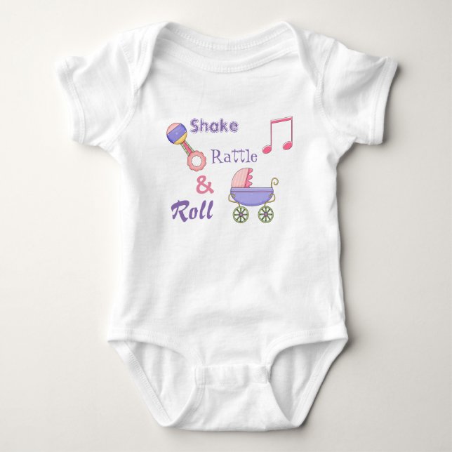 Shake Rattle und Roll Baby Girl's Bodysuit Strampler (Vorderseite)