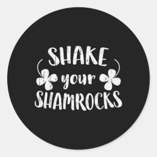 Shake Shamrocks T-Shirt Lustige Männer Frauen St P Runder Aufkleber