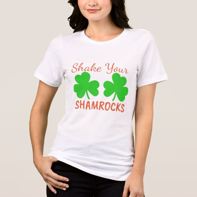 Shake Your Shamrocks - Fun St. Patrick's Day Tri-Blend Shirt (Vorderseite)
