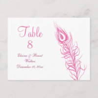 Shake your Tail Feathers Tischnummer (fuchsia)