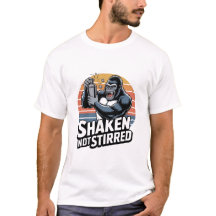 Shaken Not Stirred Gorilla Bartender Shirt