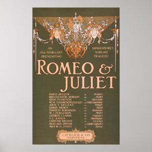Shakepeares erhabene Tragödie "Romeo u. Juliet " Poster