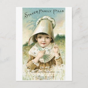 Shaker-Familien-Pillen Postkarte