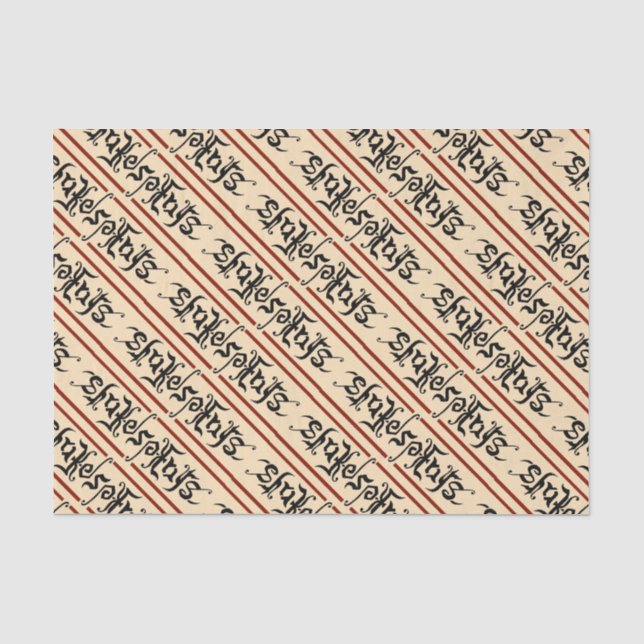 Shakespeare Ambigram Tissue Paper Seidenpapier (Vorderseite)