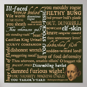 Shakespeare beleidigt Sammlung Poster