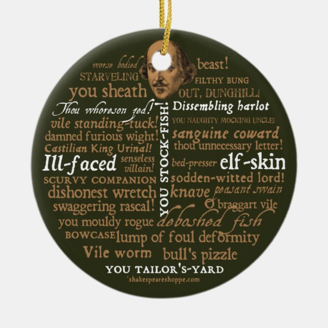 Shakespeare beleidigt Verzierung Keramik Ornament (Vorne)