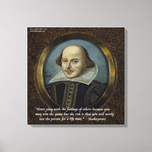 Shakespeare & Berühmte Gefühle Zitat Leinwanddruck