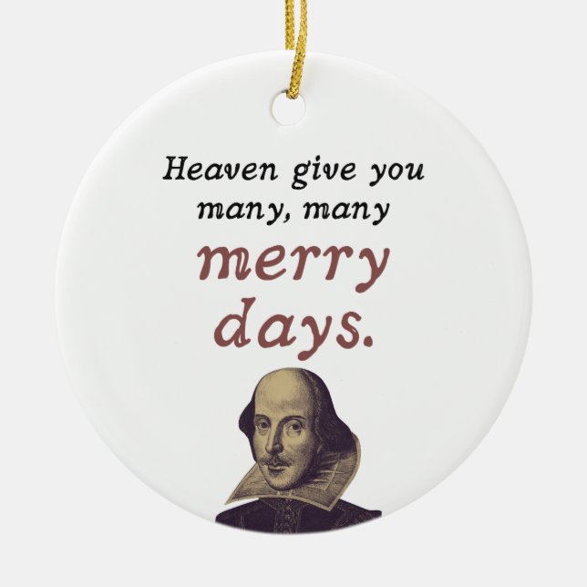 Shakespeare Birthday Keepake Glücksquote Zitat Keramik Ornament (Vorne)
