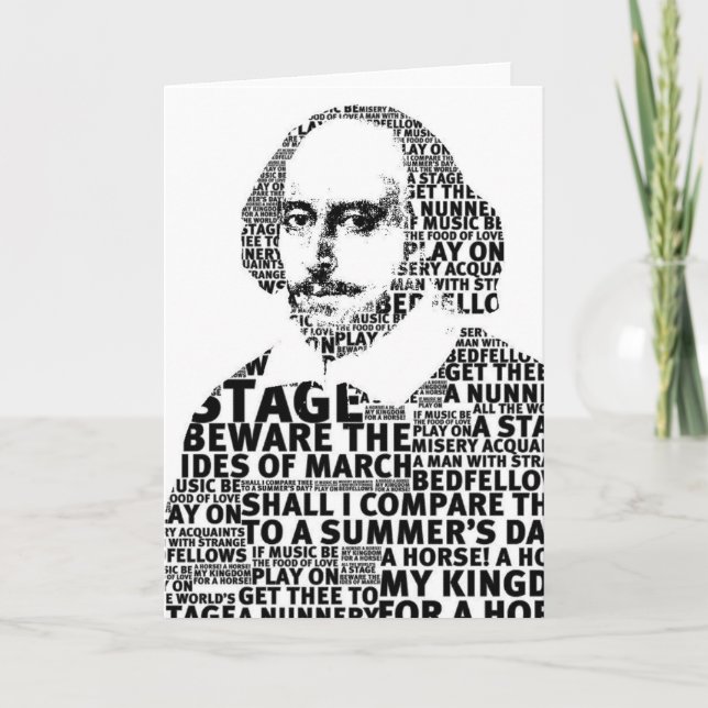 Shakespeare Black Text Design Karte (Vorderseite)