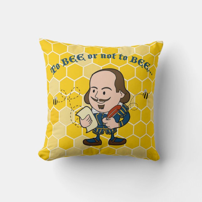 Shakespeare-Buchstabierwettbewerb-Kissen Kissen (Vorderseite)