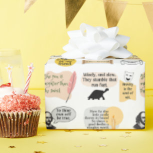 Shakespeare Buchtheater mit Inspiration Geschenkpapier