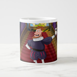 Shakespeare-Cartoon-Schauspieler. Jumbo-Tasse