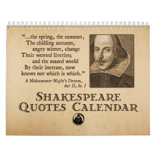 Shakespeare cite le calendrier annuel